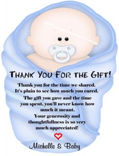 Personalized Baby Shower Invitation Thank You Cards WOW