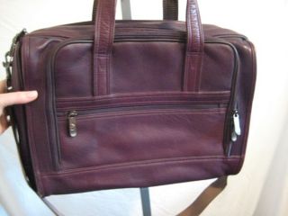 Avenues America Large Brown Leather Briefcase Attache Laptop Shoulder 