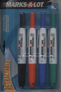 Avery Marks A Lot Retractable White Board Marker 4 Pack