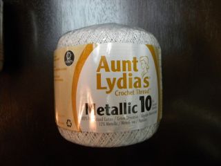 Aunt Lydias Crochet Thread 2 Balls Metallic 10