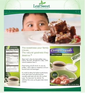 Stevia by Complements Zero Calorie Sweetener 50 Packets 1 75 Oz