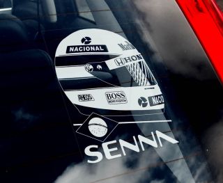 Ayrton Senna   Formula 1 Car Sticker   F1 Mclaren Lotus