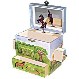 Enchantmints Childrens Musical Jewelry Box Horse Ranch