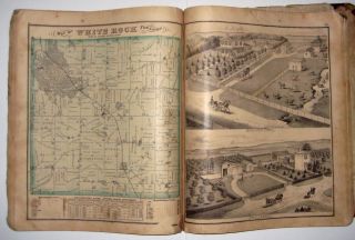 Ogle County Illinois Atlas Plat Book 1872 Great PIX Octagon House 