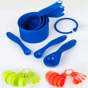 Piece Cooking Baking Measuring Cups Spoon Recipe Colourful Kitchen 