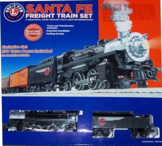 Lionel Santa FE Freight Train Complete Set $70 Bonus Car DVD Diorama 7 