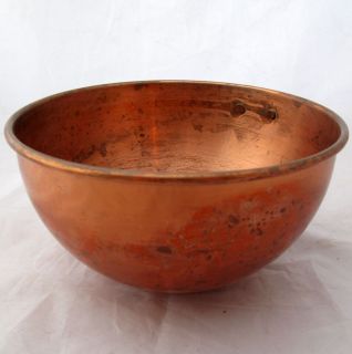 Vintage Copper Mixing Bowl ODI Solid Copper 7 1 2 Inches