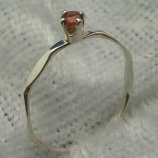 Garnet Baby Ring Hand Crafted Sterling January Birth
