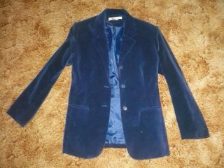 Bam Margera Style Blue Velvet Jacket Blazer SM M Him