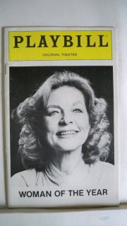 Woman of The Year Playbill Lauren Bacall Harry Guardino Tryout Boston 