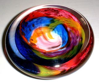 Beautiful Corning Museum of Art Glass Paperweight Signed Dated