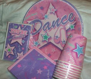 Dance Gymnastics Cheer Birthday Party Set Supplies