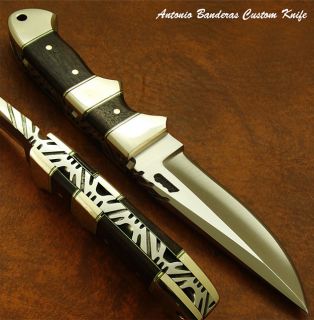 Antonio Banderas 1 of A Kind RARE Custom Knife Integral Full Tang 