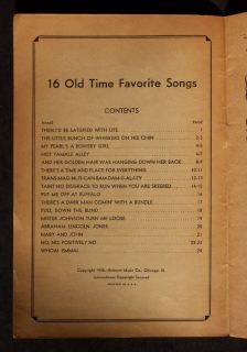 1938 Old Time Favorite Songs Belmont Music Co Chicago