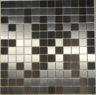   Stainless Steel Tile Kitchen Countertop Backsplash Wall 1x1x5mm