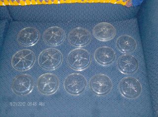    15 Canning Jar Glass Lids Ball Atlas Wire Bail Jar Lids Star Pattern