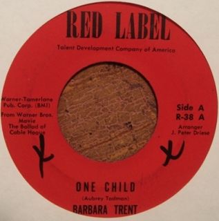 Barbara Trent Soulful Jazz 45 on Red Label One Child