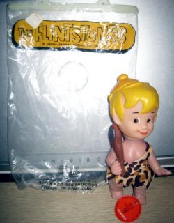   1970s Dakin Old Stock Mint in Bag w/ Tags Flintstones BAM BAM w/ Club