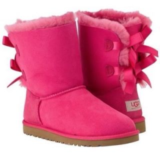 Uggs Bailey Bow Pink Boots YOUTH GIRLS SIZE 3 FITS WOMEN SZ 4 5 Cerise 