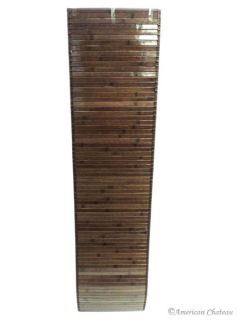   48 inches Chocolate Brown Slat Bamboo Decorative Table Runner