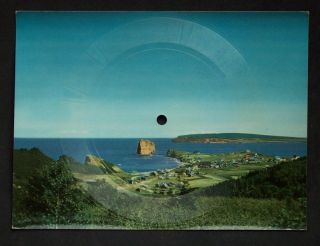 Novelty Sonim 45 RPM Record Postcard Perce QC Canada PC