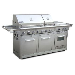HUGE JENN AIR OUTDOOR KITCHEN BBQ GRILL w OVEN PROFESSIONAL GRADE 445 