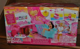 Barbie Cruise Ship Exclusive V3092 Party Boat Pool Bed Dining Play set 