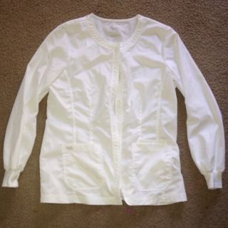 NRG By Barco White Scrub Jacket Size Large Womens Misses Nurse Uniform