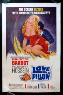 Love on A Pillow Orig Movie Poster Brigitte Bardot