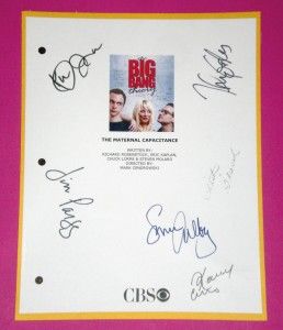 The Big Bang Theory Sign Script RP Maternal Capacitance Johnny Galecki 