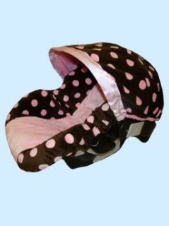 jumbo pink minky dots infant car seat slip cover