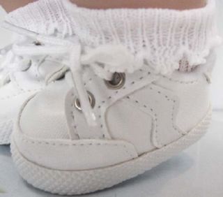 DOLL CLOTHES fits Bitty Baby White Gym Shoes QUALITY!!!