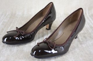 Anyi Lu Barbara Dark Brown Patent Leather Pumps Size 37 7 US $395 
