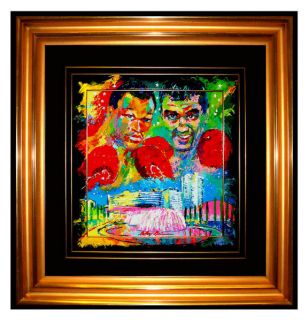 LEROY NEIMAN Original BOXING Signed OIL on BOARD PAINTING Heavyweight 