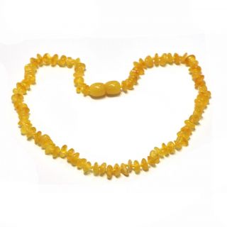 Milky Yellow Genuine Baltic Amber Baby Teething Necklace Chips Bid 