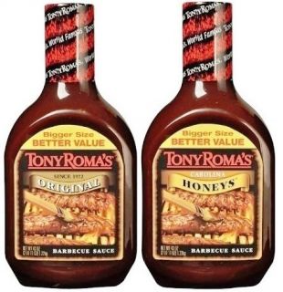 Tony Romas World Famous Barbecue BBQ Sauce Original Carolina Honeys 