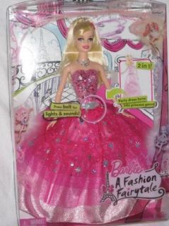 Barbie A Fashion Fairytale Doll 2 1 Dress Into Princess Gown Lights 