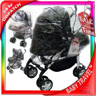 BABY TRAVEL RAIN COVER TO FIT THE SILVER CROSS 3D SYSTEM