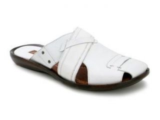 Bacco Bucci Mens Teemu Casual Slide Sandals White