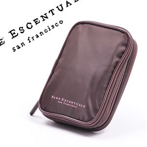 Bare Escentuals Brown Expandable Makeup Cosmetic Bag