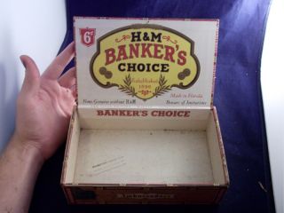 Bankers Choice Cigar Box H M Cigar Factory