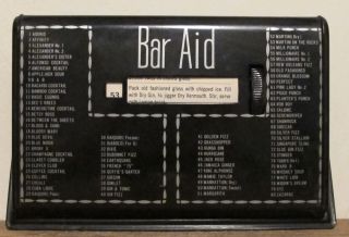 Bar Aid vintage mixology 80 cocktail recipes Mid century modern