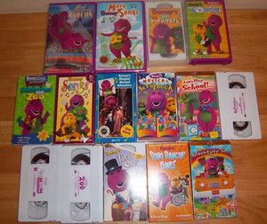 Lot of 15 Barney VHS Tapes