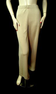   Ruffle Front Pant Suit Sz 16 Milano Knit Cropped Pants Pockets