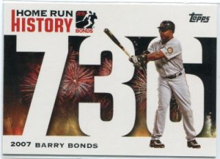 Barry Bonds 2005 Topps Barry Bonds Home Run History HR736 #736 S F 