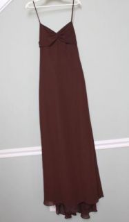 Bari Jay 962 Chocolate Brown Spaghetti Strap Prom Formal Gown Dress 
