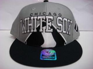   White Sox 47 Brand Flat Brim Snapback Cap Throwback Hat MLB