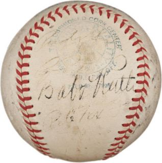 1935 Babe Ruth Signed Baseball LOA from James Spence Authentication 