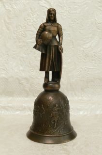 Ballantyne Figural Bronze Bell 1979 Annual Joan of Arc