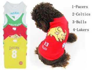 Dog Basketball Clothes Tanks Top Dog T Shirts Pet Summer T Shirt 4 
